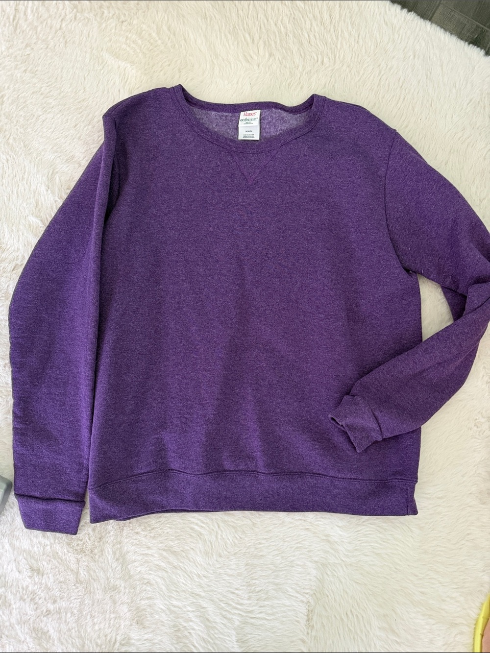 Hanes Purple Women's Crewneck Sweatshirt